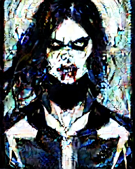 Image similar to rafael albuquerque comic art, peter mohrbacher, phil noto, steve niles, artgerm, pretty willa holland vampire sharp vampire teeth open mouth, symmetrical eyes, black leather jacket, jeans, long black hair