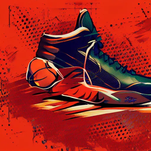 Image similar to basketball sneaker concept art, pop - art, sharp focus, illustration, concept art by tooth wu