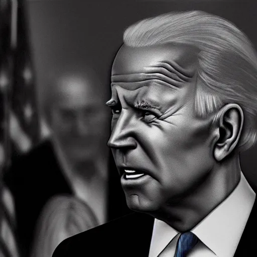 Image similar to joe biden crying, dramatic lighting, cinematic, establishing shot, extremly high detail, photorealistic, cinematic lighting, artstation, style by James Gurney