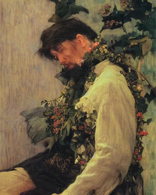 Prompt: francis edwin brownell, portrait painting by richard schmid, edgar maxence, kehinde wiley, thomas moran, maxfield parrish, studio ghibli, loish, alphonse mucha, fashion photography