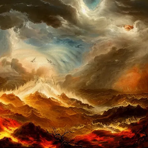 Image similar to Hell and Heaven landscape