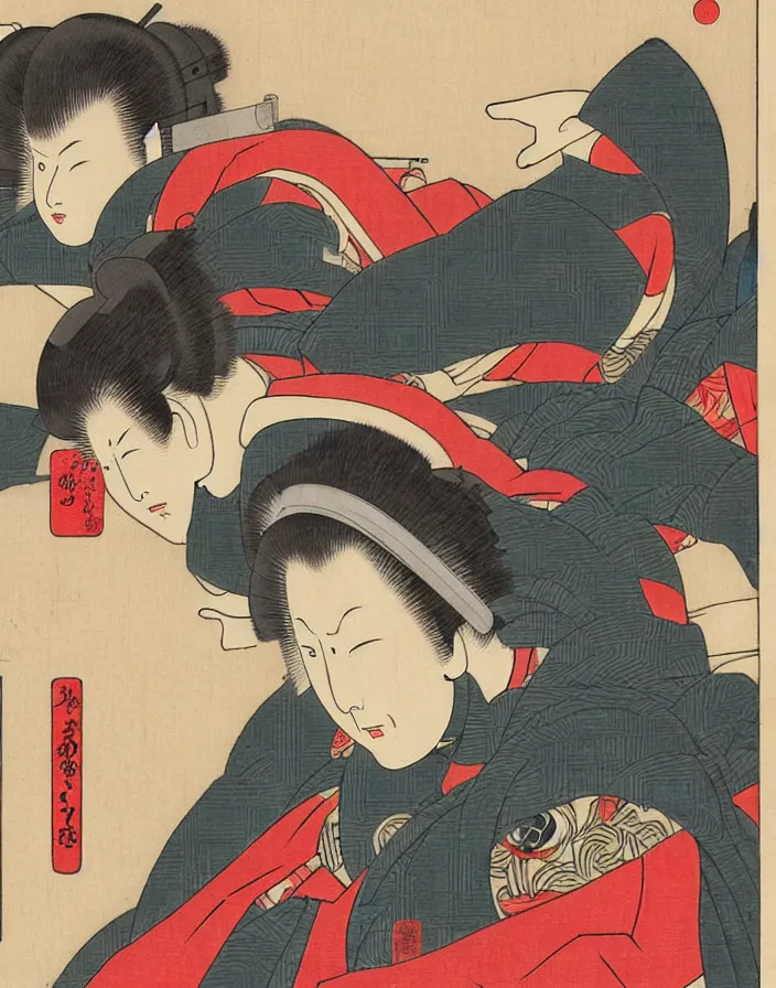 Image similar to ukiyo - e cyberpunk