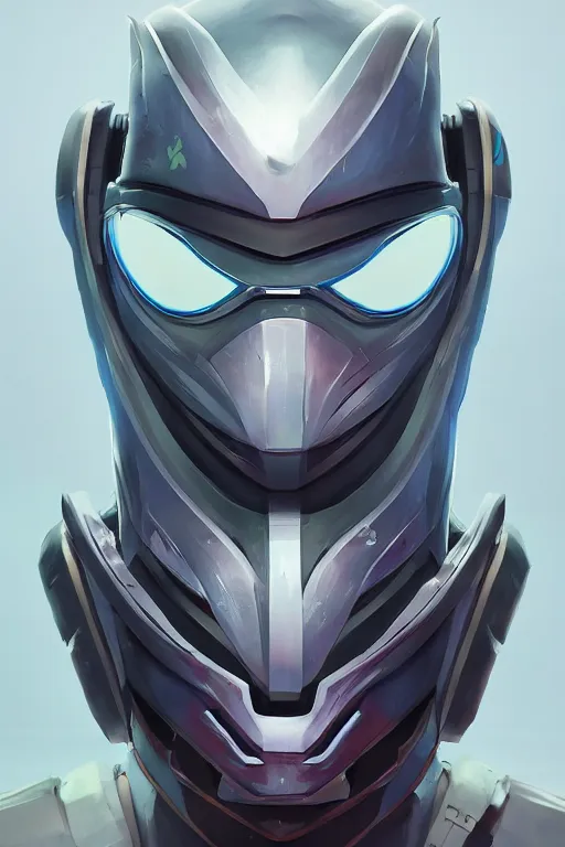 Image similar to epic mask helmet robot ninja portrait stylized as fornite style game design fanart by concept artist gervasio canda, behance hd by jesper ejsing, by rhads, makoto shinkai and lois van baarle, ilya kuvshinov, rossdraws global illumination radiating a glowing aura global illumination ray tracing hdr render in unreal engine 5