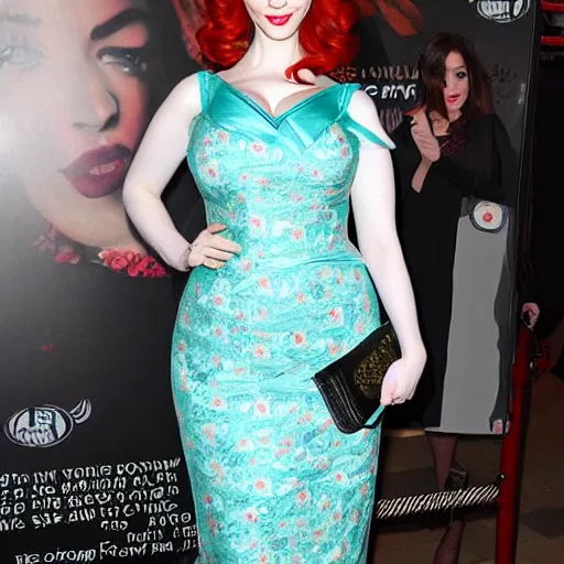 Image similar to Christina Hendricks with qipao dress,