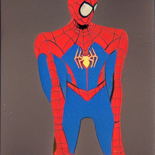 Image similar to a single iron man and spider - man hybrid, dslr, polaroid