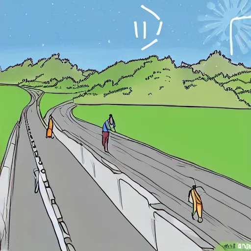 Image similar to wikihow illustration explaining midjourney