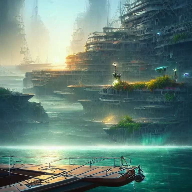 Prompt: epic professional digital art of 🍃 🛥 🏭 😱, best on artstation, cgsociety, wlop, cosmic, epic, stunning, gorgeous, much detail, much wow, masterpiece