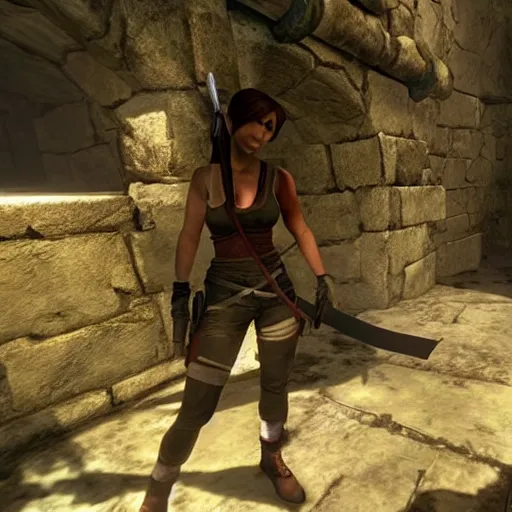 Image similar to a rabbit in the video game tomb raider 2013