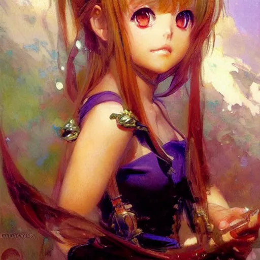 Prompt: cute dreamy anime girl faces, chibi art, painting by gaston bussiere, by craig mullins, j. c. leyendecker