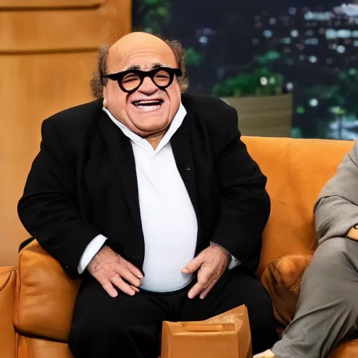 Prompt: Danny DeVito reacts to receiving cryptocurrency