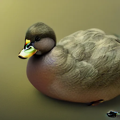 Image similar to photography of a realistic psykokwak duck, ultra detailed, 8 k, cinematic lighting, natural background, trending on artstation, pokemon