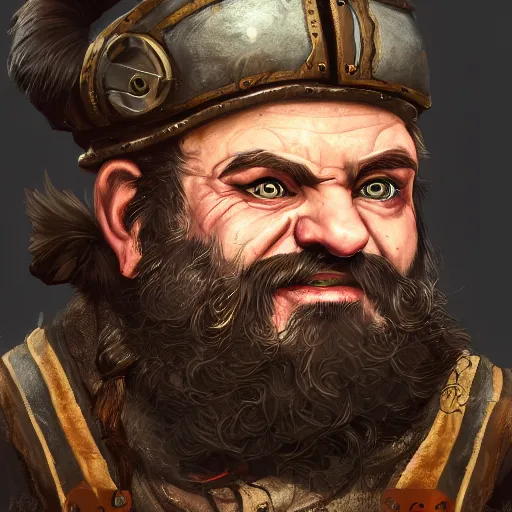 Image similar to a detailed portrait painting of the dwarf bardin goreksson vermintide 2 video game steampunk engineer, artstation, 8 k, fantasy