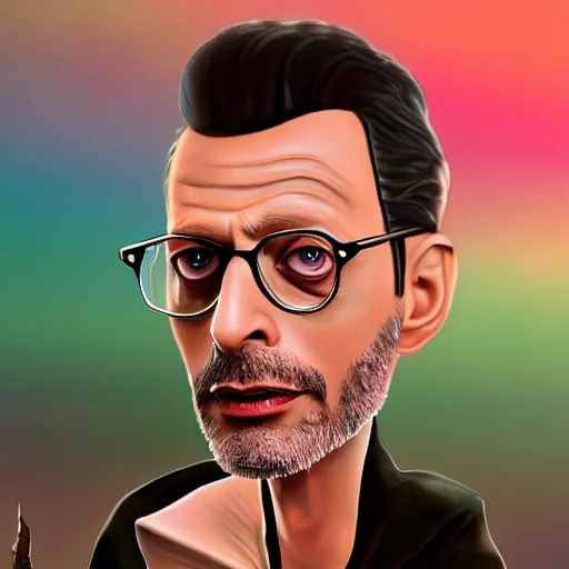 Image similar to jeff goldblum as rick from rick and morty, photography, realistic, artstation, high quality, ultra-detailed