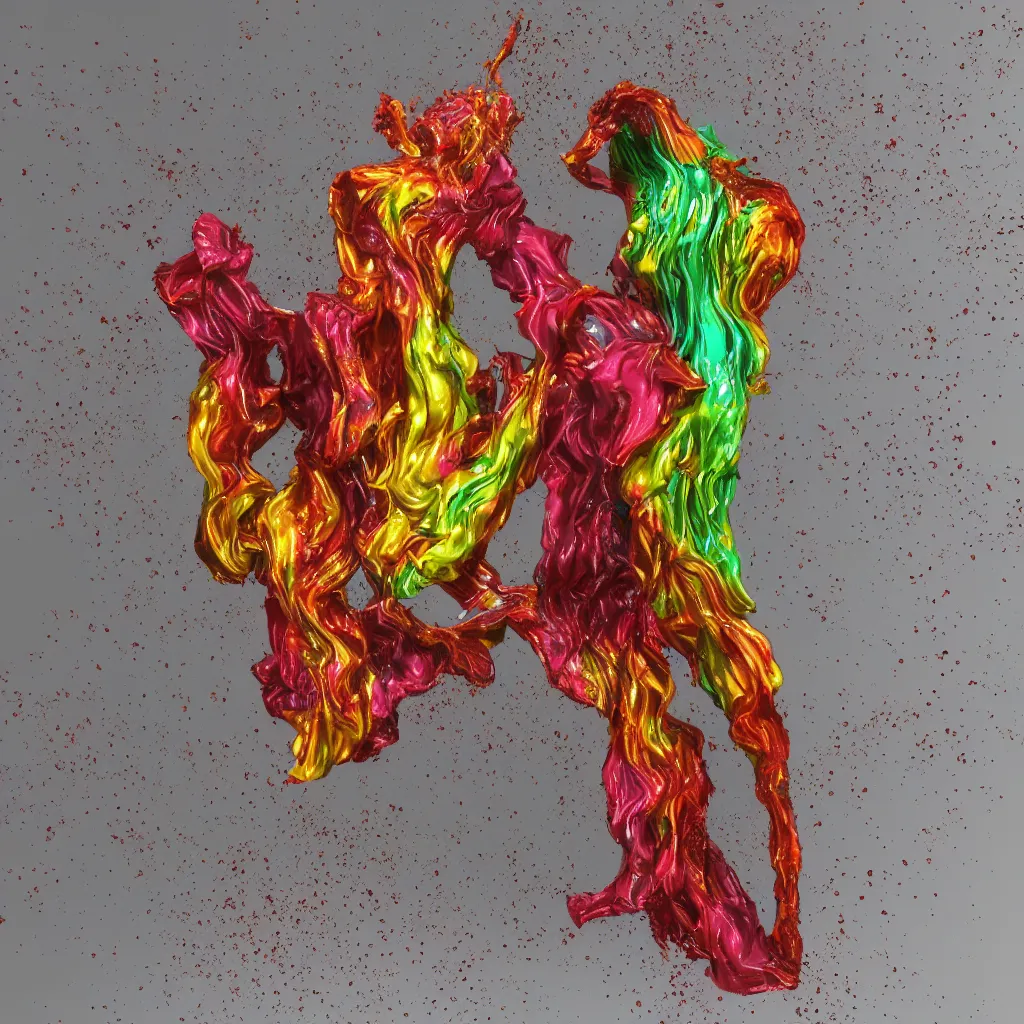 Image similar to painful pleasures by lynda benglis, octane render, colorful, 4 k, 8 k