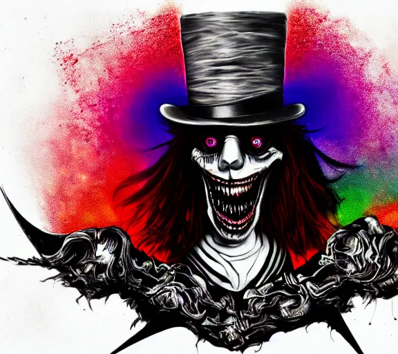 Image similar to grim-hatter, octane nightmare, deviantart hell, vcr footage, deep acid metal colors H 576