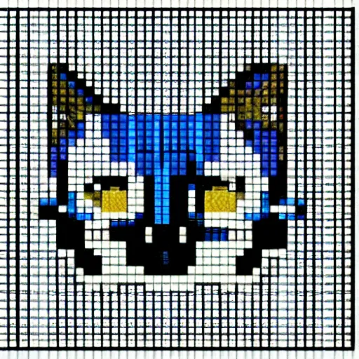 Prompt: cat pixel art