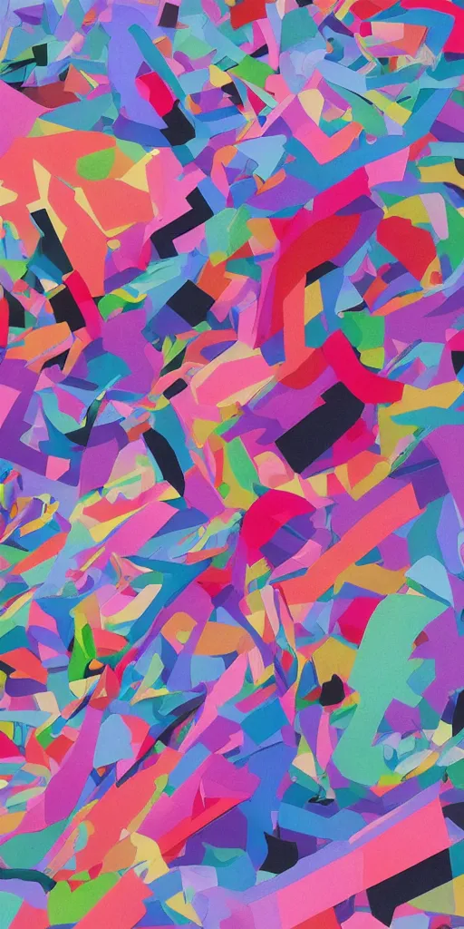 Image similar to highly colorful, minimal, simplistic, amazing simple composition, vaporwave, Gertrude Abercrombie, minimalistic graffiti masterpiece, minimalism, 3d abstract render overlayed, black background, psychedelic therapy, trending on ArtStation, ink splatters, pen lines, incredible detail, creative, positive energy, happy, unique, negative space, face, artgerm