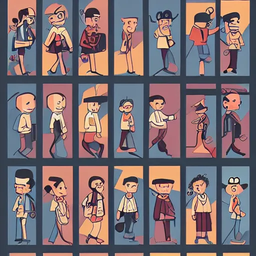 Image similar to character illustrations by matthew lyons