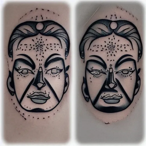 Image similar to face tattoo ideas, timeless, trap