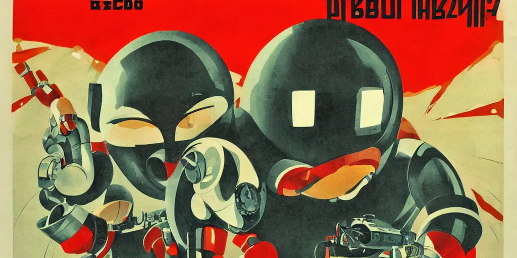 Prompt: Doctor Robotnik, soviet propaganda poster,