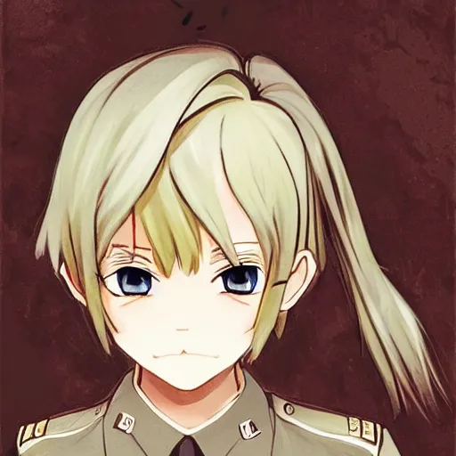 Image similar to beautiful little blonde boy in nazi uniform. made in abyss art style, inspired by kris from deltarrune, cute detailed artwork, anatomically correct, soft details, ilya kuvshinov, reflection, perfect composition, portrait, illumination, digital art, detailed anime soft face, symmetrical face, western comic, illustration, realistic, red