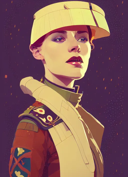 Prompt: portrait of a beautiful nordic woman wearing world war 1 uniform, artstation winner by victo ngai, kilian eng and by jake parker, by conrad roset, swirly vibrant color lines, winning award masterpiece, fantastically gaudy, aesthetic octane render, 8 k hd resolution