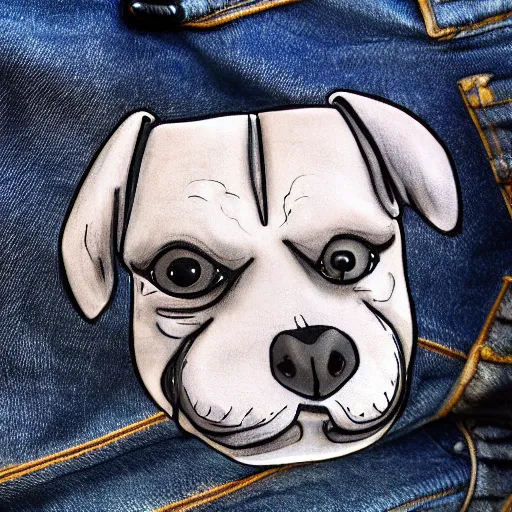 Image similar to pepe the frog head from 4chan on the body of a cartoon dog wearing a leather jacket and jeans