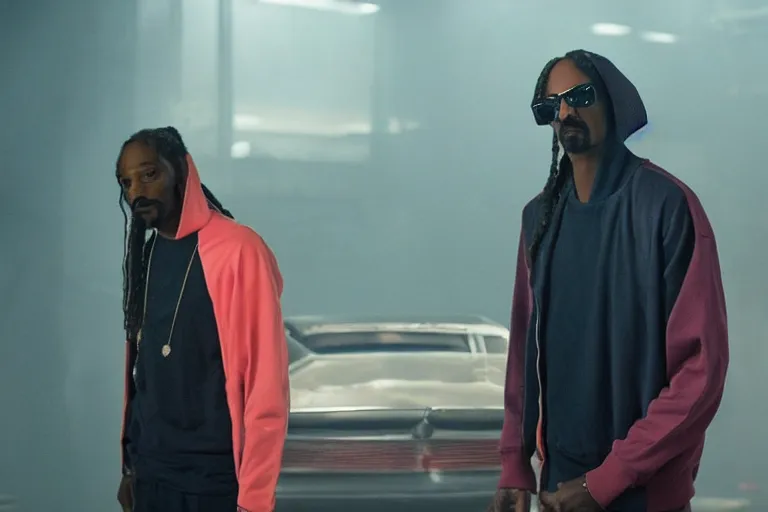 Prompt: movie screenshot of snoop dogg in blade runner 2049 4k