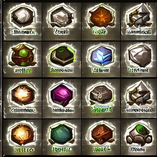 Image similar to Sprite sheet of RPG skill icons, World of Warcraft, League of Legends, DOTA 2