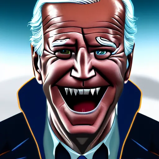 Image similar to portrait of joe biden cosplay as king shark, ultra detailed, 8 k resolution