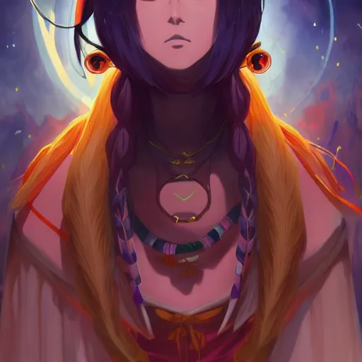 Image similar to anime portrait of Mio Naruse as a shaman yedi using dark force to eliminate trump as an anime antagonist by Stanley Artgerm Lau, WLOP, Rossdraws, James Jean, Andrei Riabovitchev, Marc Simonetti, and Sakimichan, trending on artstation