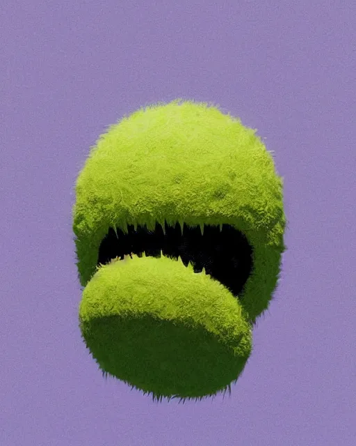 Image similar to portrait of Tennis Ball Monster intricate abstract. intricate artwork. by Tooth Wu, wlop, beeple, dan mumford. mulholland drive by david lynch, dune by david lynch, octane render, trending on artstation, greg rutkowski very coherent symmetrical artwork. cinematic, hyper realism, high detail, octane render, 8k, iridescent accents