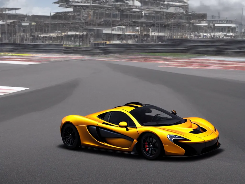 Prompt: a cinematic screenshot of a McLaren p1 in gran turismo