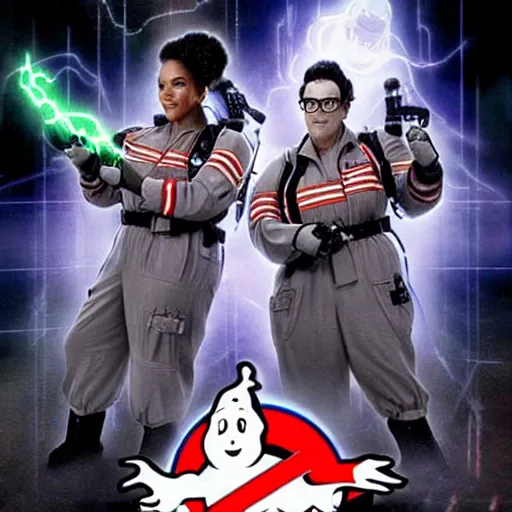 Image similar to ghostbusters as ultra detailed cyborgs