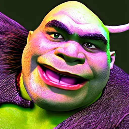 Image similar to Shrek as a FF8 JRPG villain octane render unreal engine 1998 4D Ray Tracing lighting award winning photography