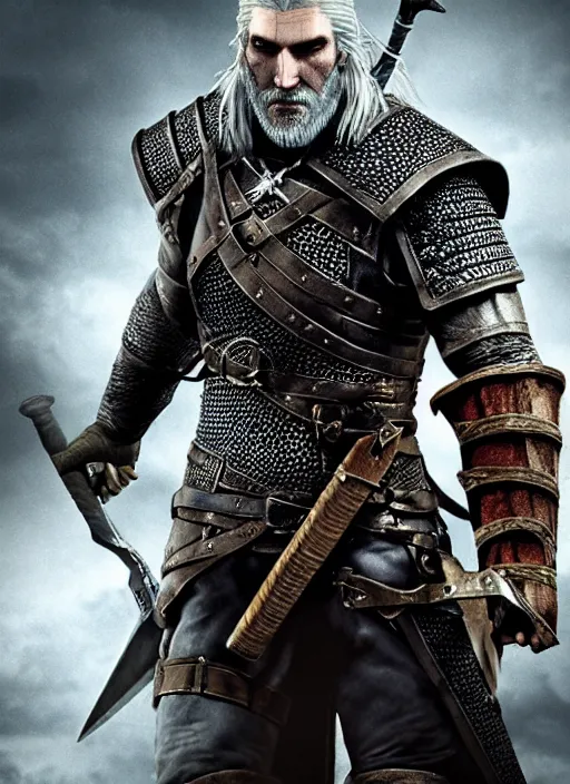 Image similar to geralt of rivia in dark souls