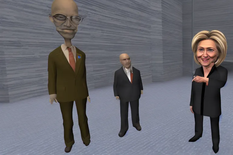 Prompt: hillary clinton in half - life