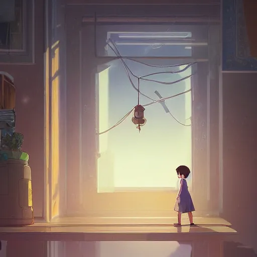 Prompt: a wholesome animation key shot of a 💎 medium shot, architecture, studio Ghibli, Pixar and Disney animation, sharp, very detailed, high resolution, inspired by Hayao Miyazaki, anime key art by Greg Rutkowski, Bloom, dramatic lighting