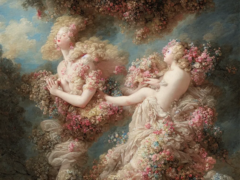 Prompt: fragrance advertising campaign by jean honore fragonard, highly detailed, intricate, vibrant colors