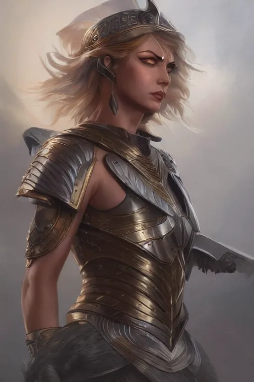 Image similar to amazon valkyrie athena, d & d, fantasy, portrait, highly detailed, headshot, digital painting, trending on artstation, concept art, sharp focus, illustration, art by artgerm and greg rutkowski and magali villeneuve