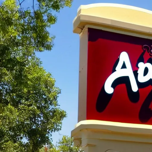 Image similar to arbys sign, funny jumbled letters