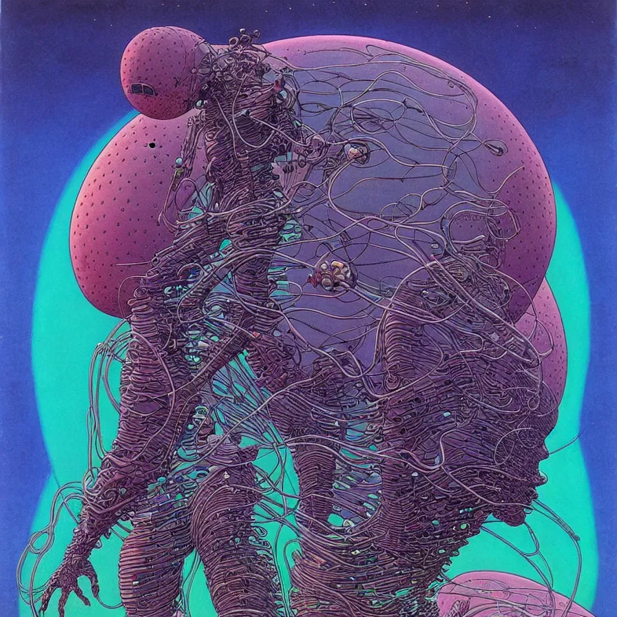 Prompt: ( ( ( ( a humanoid creature from another planet. ) ) ) ) by mœbius!!!!!!!!!!!!!!!!!!!!!!!!!!!, overdetailed art, colorful, artistic record jacket design