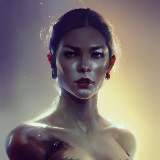 Image similar to a fancy portrait of an attractive lizard women by greg rutkowski, sung choi, mitchell mohrhauser, maciej kuciara, johnson ting, maxim verehin, peter konig, 8 k photorealistic, cinematic lighting, hd, high details, dramatic, dark atmosphere, trending on artstation