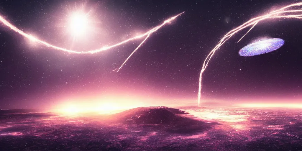 Prompt: clock meteor storm, digital art, 4 k, highly detailed, soft lighting, dramatic perspective