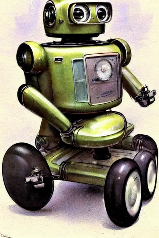 Image similar to ( ( ( ( ( 1 9 5 0 s retro future android robot gokart. muted colors., ) ) ) ) ) by jean - baptiste monge,!!!!!!!!!!!!!!!!!!!!!!!!!