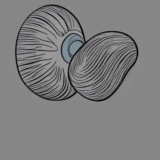 Image similar to a human ear, dot shading, retro flat colors