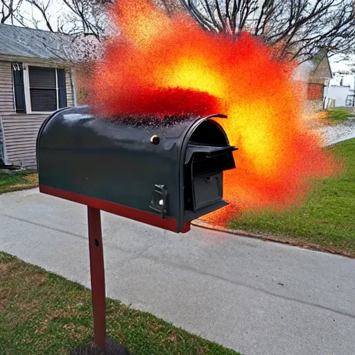 Image similar to photo of an exploding mailbox