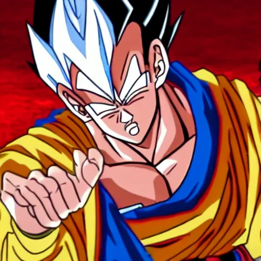 Image similar to gohan killing michael jackon in cold blood, 4 k