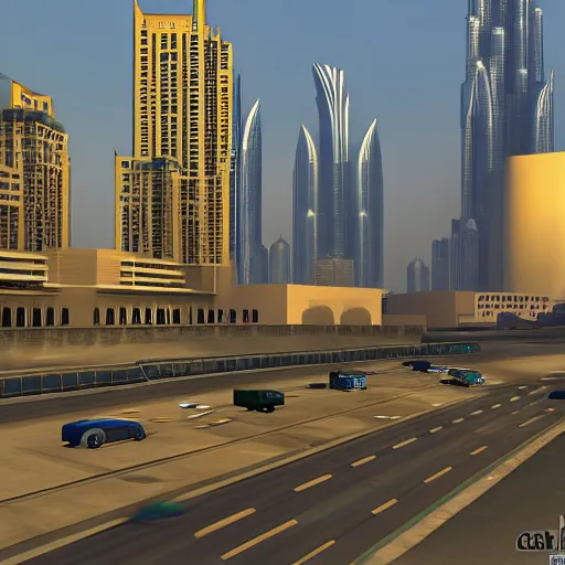 Prompt: gta : dubai by hofbauer