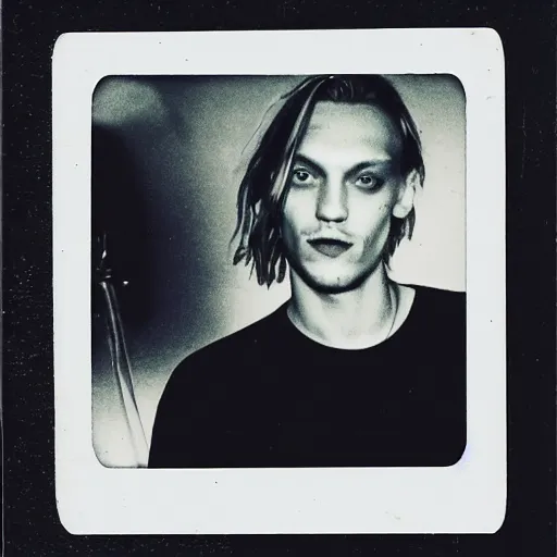 Prompt: Polaroid of jamie campbell bower